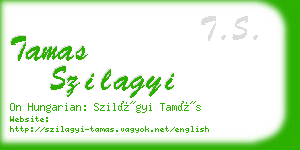 tamas szilagyi business card